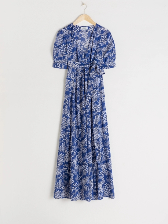 & Other Stories Dresses & Skirts - & Other Stories Blue Printed Maxi Dress
